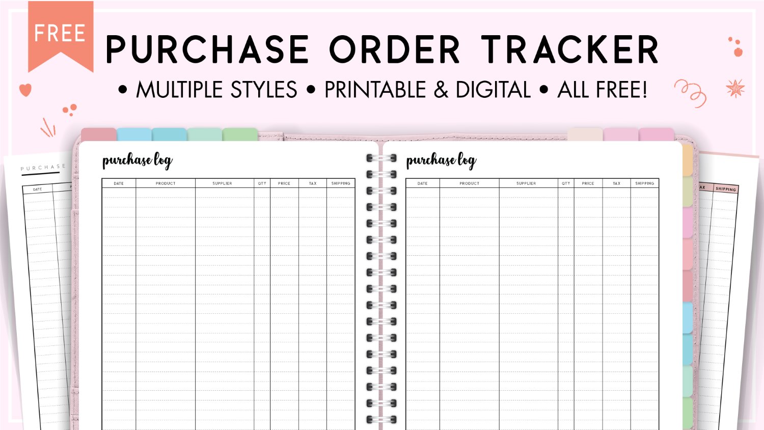 free printable purchase order tracker - world of printables